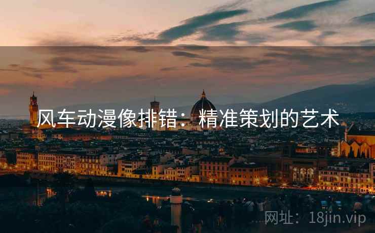 风车动漫像排错：精准策划的艺术